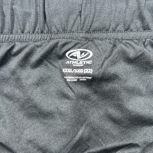 Athletic Works Black Athletic Shorts Lightweight Elastic Waist w/Pockets. 3X - Picture 3 of 8